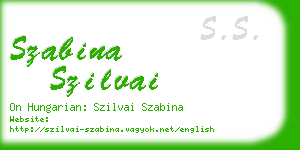 szabina szilvai business card